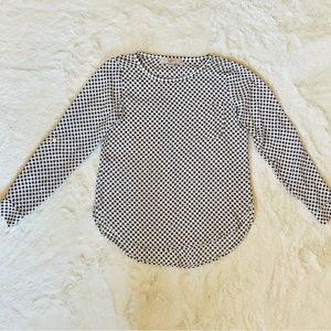 Loft Long Sleeve Crew Neck One Pocket Blouse